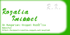 rozalia knippel business card